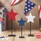 3 Pcs Memorial Day Patriotic Decorations 4th of July Day Table Signs Decoration Wooden Star Table Decoration Independence Day Blocks Tiered Tray Decor Freestanding Table Signs
